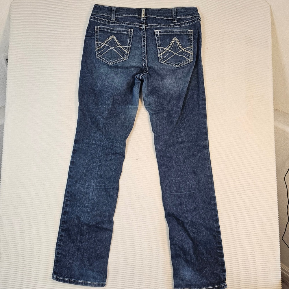 Ariat REAL Denim Entwined Bootcut Jeans Dark Wash Mid Rise Blue 33XL Womens - Picture 6 of 6